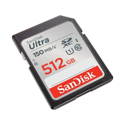 SANDISK ULTRA SD 512GB - CARTE MÉMOIRE SDXC - JUSQU'À 150 MO/S - FULL HD - UHSI-CARD