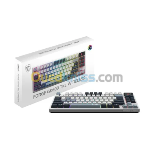 MSI GK600 TKL WIRELESS - CLAVIER GAMER SANS FIL - FORMAT TKL - RGB - RED SWITCH