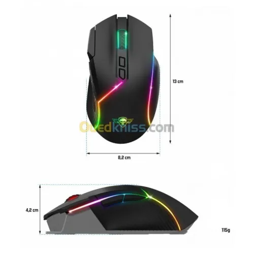 Spirit of Gamer Xpert-M200 Souris sans fil pour gamer-droitier-capteur optique 10000 dpi -8 boutons 