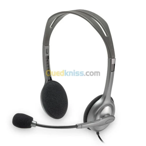 LOGITECH H110 - STEREO - JACK 3.5 MM - MICRO AJUSTABLE - ARCEAU RÉGLABLE - COMPATIBLE PC MAC - LÉGER