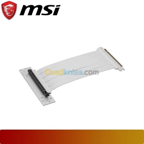 MSI MPG RISER CABLE - PCI EXPRESS 4.0 X16 - 180 MM - TWINAX - PERFORMANCE OPTIMALE - BLACK & WHITE 