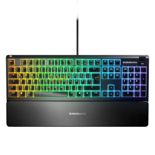 STEELSERIES APEX 3 - CLAVIER GAMING WATER RESISTANT - ALUMINIUM - RGB - QWERTY - POIGNETS - BLACK 