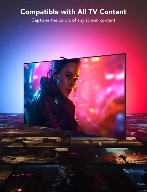 GOVEE DREAMVIEW T2 TV BACKLIGHT - H605C - WI-FI + BLUETOOTH - 75-85 INCH TV - COLOR-MATCH - MUSIC