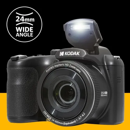 KODAK PIXPRO AZ255 - APPAREIL PHOTO NUMÉRIQUE - 16 MPXL - 24 MM - 4 PILES AA - SD/SDHC - BLACK