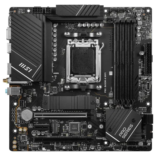 MSI PRO B650M-A WIFI - MICRO ATX AM5 - 4X DDR5 - M.2 PCIE 4.0 - PCIE 4.0 - LAN 2.5 GBE - WI-FI 6E