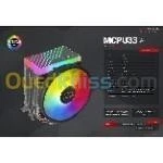 VENTILATEUR MARS GAMING MCPU33 - CPU FRGB - 3 HEATPIPES - TDP 140W  - ULTRA-SILENCIEUX - MULTISOCKET