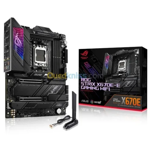 ASUS ROG STRIX X670E-E GAMING WIFI - AM5 - DDR5 - WIFI 6E - PCIe 5.0 - ATX - RGB - USB 4.0