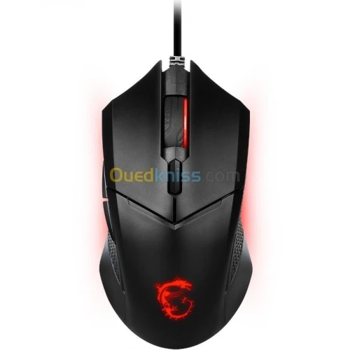 MSI CLUTCH GM08 - SOURIS GAMING FILAIRE AMBIDEXTRE - CAPTEUR OPTIQUE - 4200 DPI - 6 BOUTONS - BLACK
