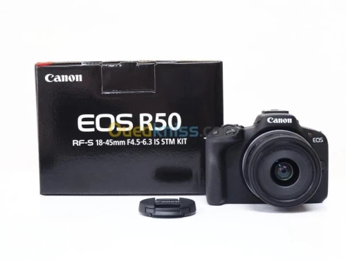CANON EOS R50 - APPAREIL PHOTO HYBRIDE 4K - RF-S 18-45MM STM - 24,2 MP - WI-FI - BLUETOOTH - TACTILE