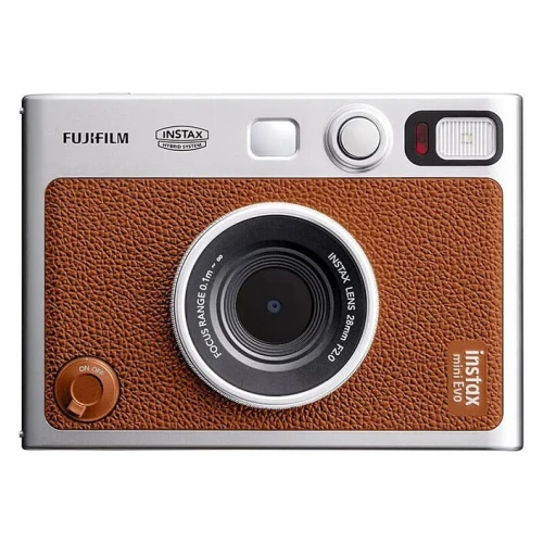 FUJIFILM INSTAX MINI EVO - APPAREIL PHOTO INSTANTANÉ - BLUETOOTH - LENS 28MM - 5 MP - FLASH - USB-C - MARRON