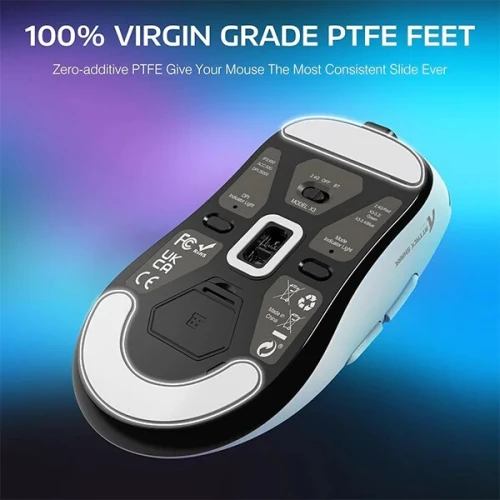 ATTACK SHARK X3 PRO - SOURIS FILAIRE & SANS FIL - BLUETOOTH - 6 BOUTONS - 26000 DPI - 8KHZ - WHITE