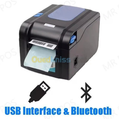 XPRINTER XP-370B - IMPRIMANTE CODE BARRE THERMIQUE 1D & 2D - USB + LAN + BLUETOOTH - 82mm - 203 DP