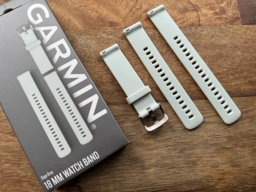 BRACELET WATCH BAND 18MM - NYLON PREMIUM - ULTRA-CONFORTABLE - SAGE GRAY - SILVER HARDWARE - ORIGINAL