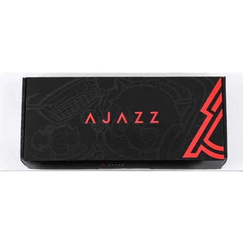 AJAZZ AK-680 - CLAVIER MÉCANIQUE - GAMING FILARE USB - RED SWITCH - RGB - COMPACT 60% - WHITE-PURPLE