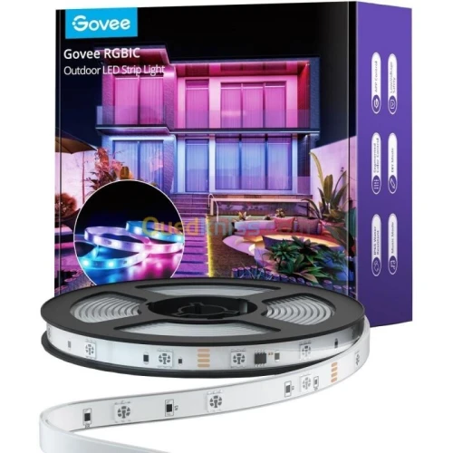 GOVEE OUTDOOR LED STRIP LIGHTS RGBIC - H6172- 32.8 FT - 10M - SMART LED LIGHTS - BLUETOOTH - ETANCHE
