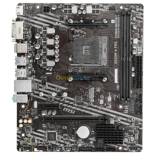 MSI A520M-A PRO - CARTE MÈRE MICRO ATX- SOCKET AM4 AMD A520 - DDR4 - M.2 NVME - USB 3.0 - PCIE 3.0 - BLACK