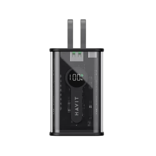 HAVIT PB94 - BATTERIE EXTERNE POWER BANK 10000mAh - DOUBLE PORT USB - ULTRA-COMPACT - NOIR