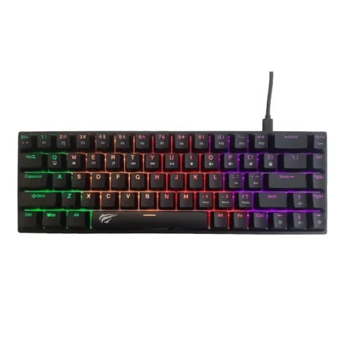 HAVIT KB881L BLACK - CLAVIER MÉCANIQUE GAMING - RGB BACKLIT - SWITCHES MÉCANIQUES - ANTI-GHOSTING - DESIGN GAMING - BLACK