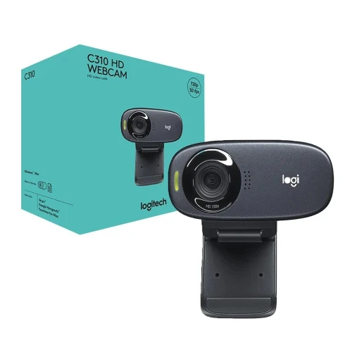 LOGITECH C310 WEBCAM HD 720P - 30 FPS - MICRO INTÉGRÉ - USB - PLUG & PLAY - PC & LAPTOP - BLACK