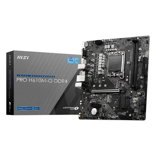 MSI PRO H610M-G - CARTE MÈRE MICRO ATX - DDR4 - SOCKET 1700 INTEL - H610 EXPRESS - 2X DDR4 - BLACK