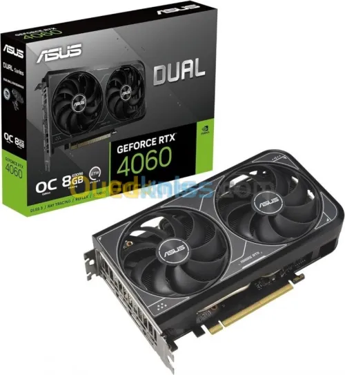 ASUS GEFORCE RTX 4060 DUAL OC V2 - 8GO GDDR6 - DLSS3 - RAY TRACING - REFLEX - TWEAK III - BLACK