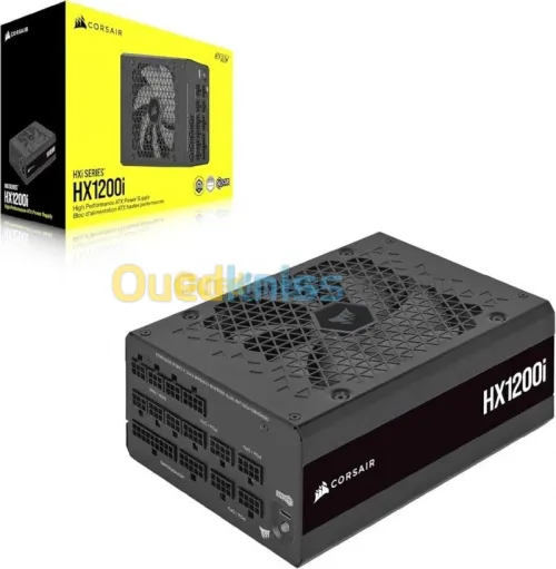 CORSAIR HX1200I ALIMENTATION 1200W - 80 PLUS PLATINUM - FULL MODULAIR - ATX 3.0 & PCIE 5.0 - BLACK 