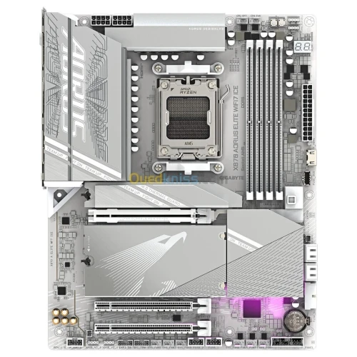 GIGABYTE X870E AORUS ELITE WIFI7 ICE - CARTE MÈRE ATX - SOCKET AM5 - 4xDDR5 - BLUETOOTH - WHITE