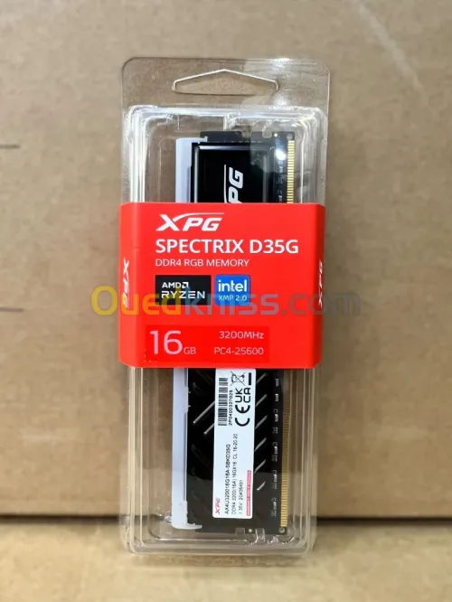 RAM ADATA XPG SPECTRIX D35G - DESKTOP - RGB - 16GB DDR4 - 3200 MHZ - PC4- 25600 - CL16-20-20 - BLACK