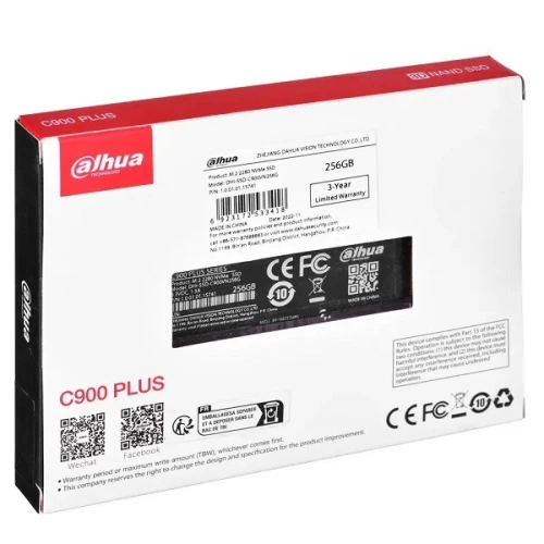 DAHUA C900 PLUS 512GB - DISQUE DUR SSD M.2 NVMe - PCIe 3.0 x4 GEN 3 - 3300 MB/s - 3D NAND - BLACK