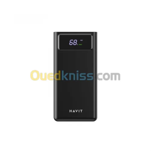 HAVIT PB56 - BATTERIE EXTERNE POWER BANK 40000mAh - HAUTE CAPACITÉ - AFFICHAGE LED - NOIR
