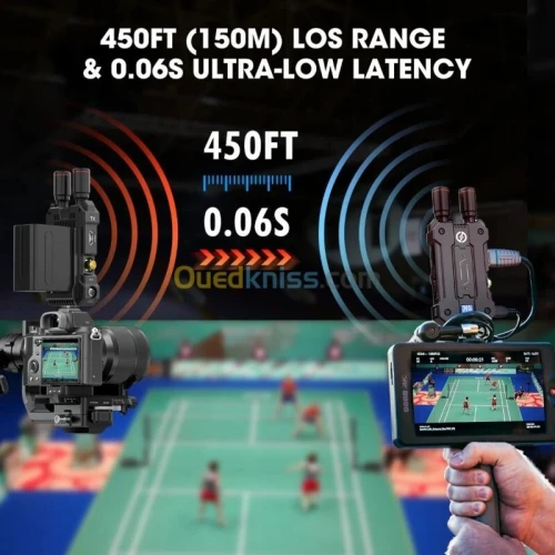 HOLLYLAND MARS 4K - SYSTÈME DE TRANSMISSION VIDÉO SANS FII 4K - 20MBPS - 150M FPS -HDMI & SDI -BLACK