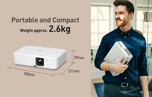 EPSON CO-FH01 - VIDÉOPROJECTEUR FHD - 3000 LUMENS - 3 LCD - JUSQU'À 30"- 12 000H - HDMI - SPEAKERS
