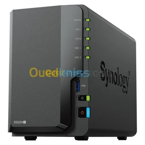 SYNOLOGY DiskStation DS224+ - Serveur NAS 2 baies - 2 Go de RAM DDR4 - Intel Celeron J4125