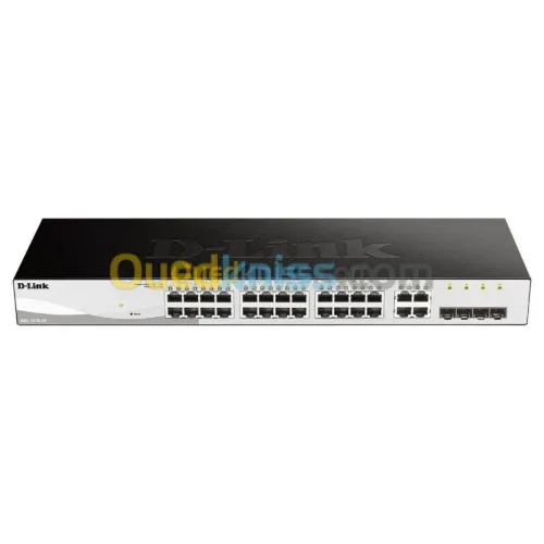 D-LINK DGS-1210-28 - SWITCH 28 PORTS GIGABIT - MANAGEABLE SMART - VLAN - QoS - RACKABLE - 56 GBPS
