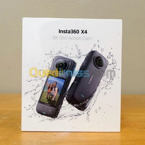 INSTA360 X4 - CAMÉRA D'ACTION 8K 360 - 72MP - STABILISATION - WI-FI - BLUETOOTH - ETANCHE - 2290MAH