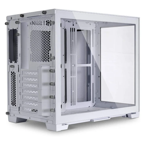 LIAN LI O11 DYNAMIC MINI - BOITIER MOYEN TOUR 360MM - ALUMINIUM - VERRE TREMPÉ - MESH - WHITE