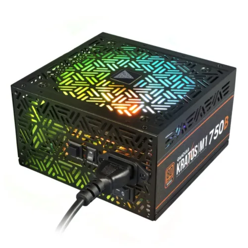 GAMDIAS KRATOS M1-750B - ALIMENTATION 750W - 80+ BRONZE - SILENCIEUSE- RGB - ATX PFC ACTIF -BLACK
