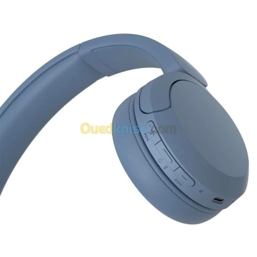 SONY WH-CH520 - CASQUE SANS FIL - BLUETOOTH - COMMANDES & MICRO - USB-C - NOIR & WHITE & BLEU 