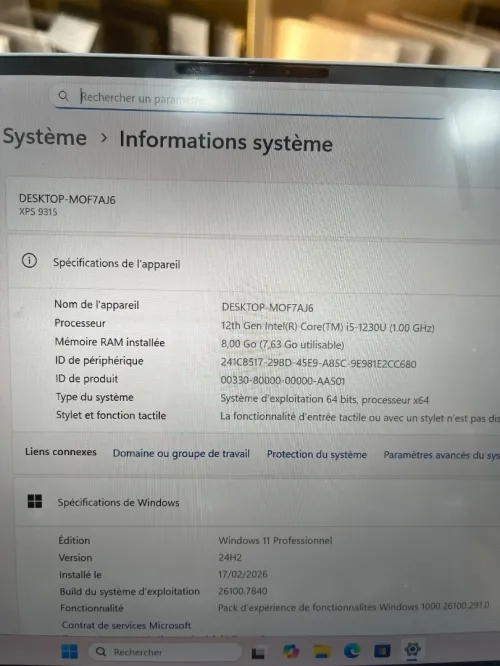 Dell XPS 9315 i5-1230U 8gb 512ssd