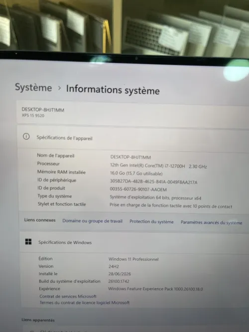Dell XPS 15 9520 i7-12700H 16gb