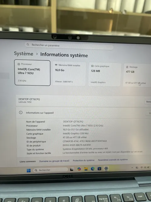 Dell latitude 7450  Ultra 7 165U 16gb 512ssd