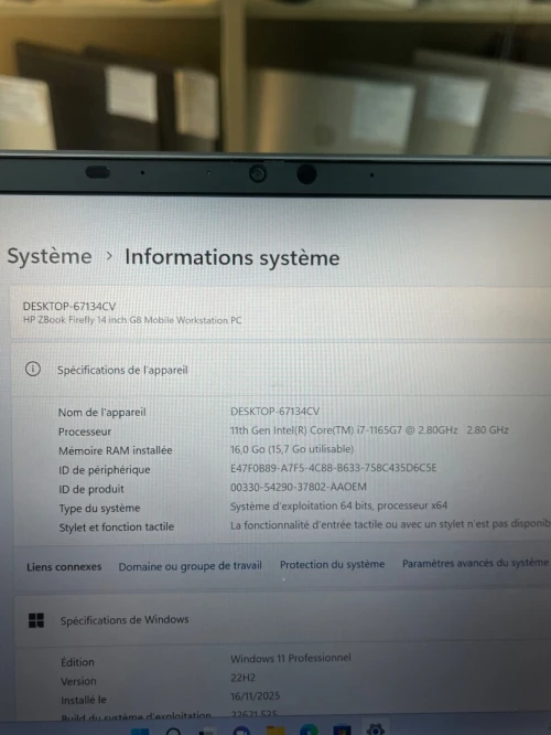 Hp Zbook Firefly G8 i7-1165G7 16gb 512gb NVIDIA GeForce RTX T500