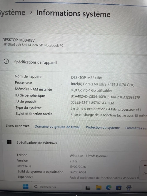 Hp elitebook 840 G11 Tactile Ultra 7 165U 16gb 512ssd
