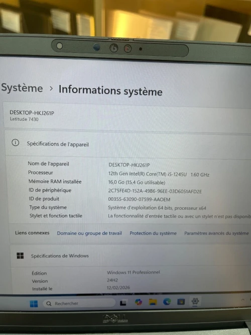 Dell latitude 7430 i5-1245U 16gb 256ssd