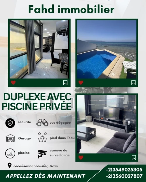 Location Appartement Duplex F5 Oran Oran
