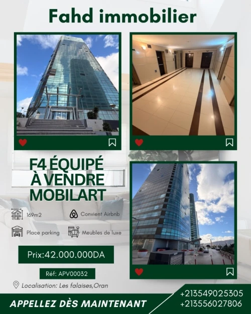 Vente Appartement F4 Oran Oran