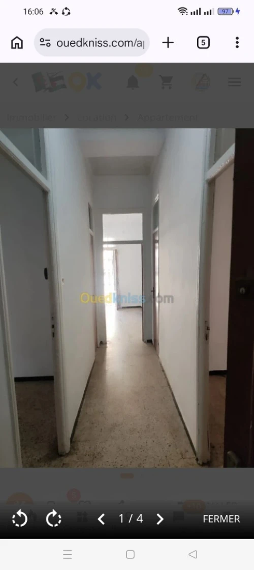 Location Appartement F2 Alger El harrach