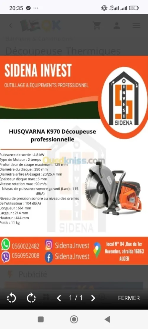 Découpeuse thermique k770
