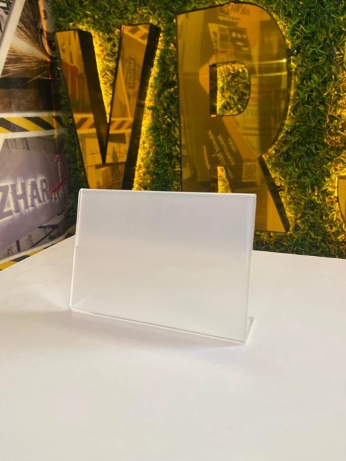 Porte étiquette en plexiglas transparent Présentoir professionnel