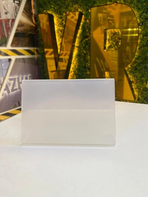 Porte étiquette en plexiglas transparent Présentoir professionnel